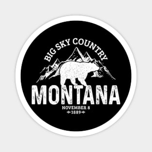 Montana Grizzly Bear Camping Hiking Souvenir Magnet